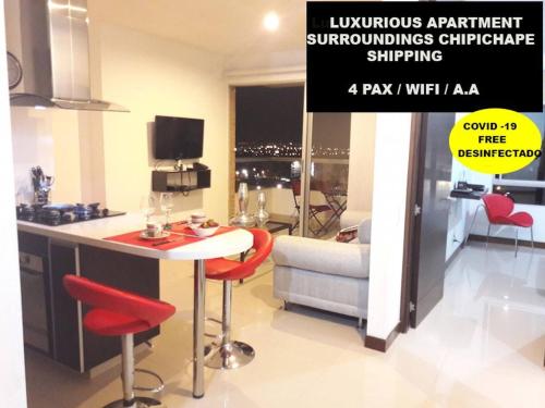 luxurious apartment in front of the chipichape shopping center