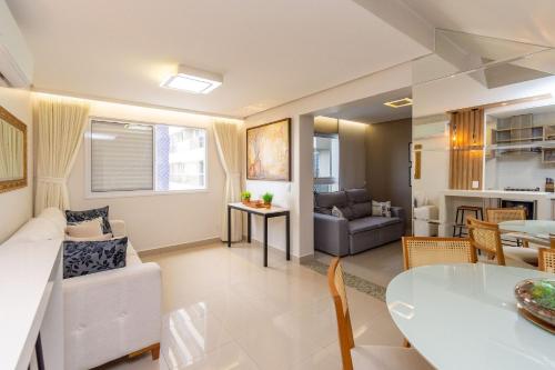 THD0914 - Apartamento de LUXO 2Q, perfeito e PRONTO para curta e longa estadia - Setor Bueno - Ed Th