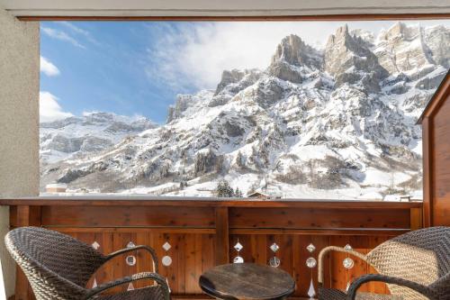 Erkély/terasz, Hotel Grichting und Badnerhof in Leukerbad