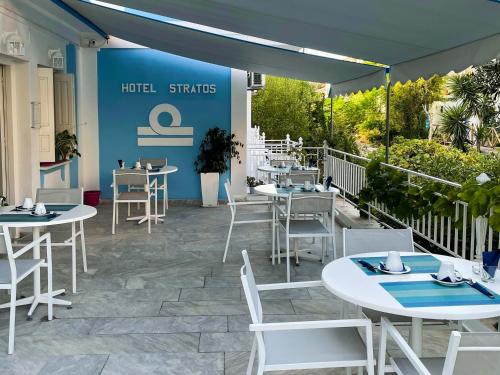 陽台/露台, Stratos Hotel in 畢達哥雷奧