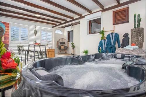 อ่างแช่น้ำร้อน, Appartement Maëva, Idéal Couple, Jacuzzi (Appartement Maeva, Ideal Couple, Jacuzzi) in เดียมานท์