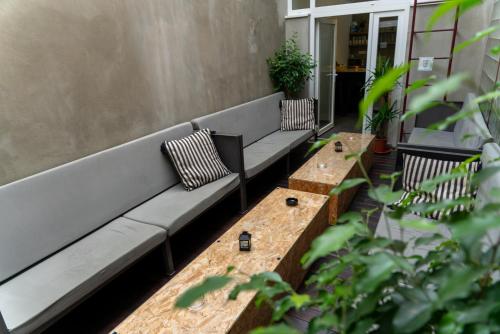 balkon/terras, Main Square Hostel in Zagreb