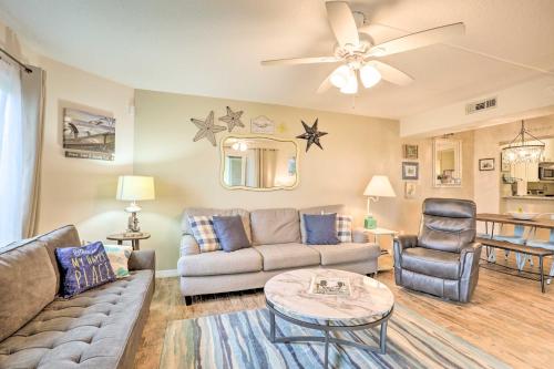 St Augustine Beach Condo with Patio and Pool Access!