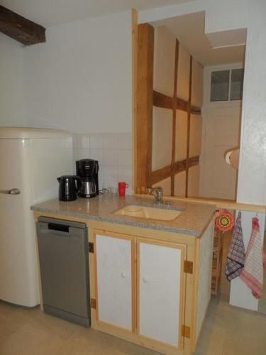 廚房, Schloß Roßdorf Ferienwohnungen & Camping in 伯恩斯豪森