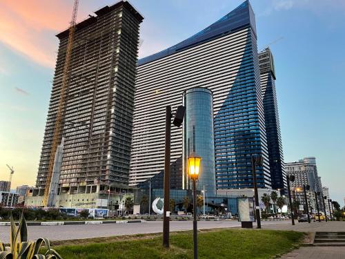 Hotel studio type apartment in Orbi City Block A with sea and fountain view 80 meters from the beach