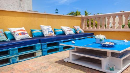 3 bedrooms villa with sea view private pool and enclosed garden at Llucmajor 1 km away from the beach