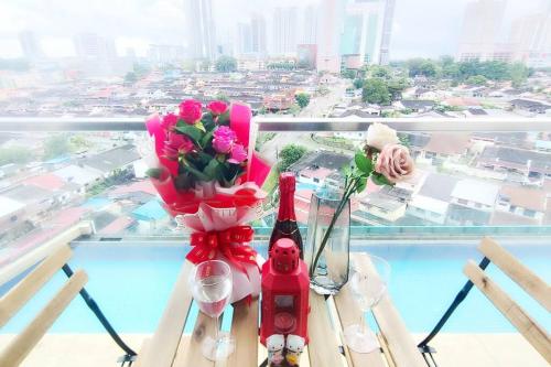 Balcony/terrace, ABHOME "SUMMER SUITE" #KSL D'Esplanade #KSL City Mall #Water Theme Park #JB near Banafee Village