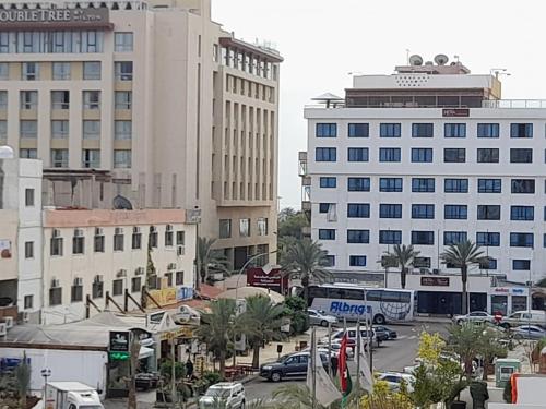 Utsikt, Pizza Street Hostel in Aqaba