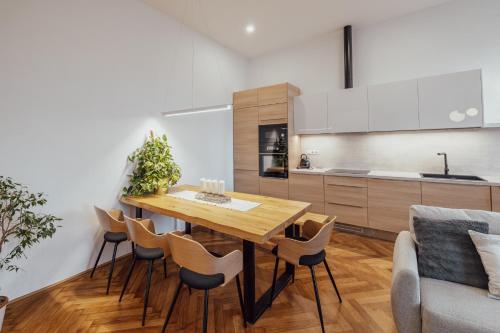 ห้องครัว, Apartmány Marienhof (Apartmany Marienhof) in ใจกลางเมืองสนอยมอ