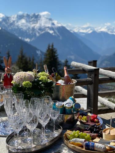 Balcony/terrace, Artsy Luxurious Ski-In-Out-Chalet in Bagnes