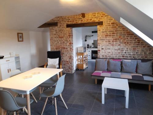 virtuve, Gîtes "Aux Charmes de la Baie" labellisés 3 clévacances avec parking et terrain clos (Gites "Aux Charmes de la Baie" labellises 3 clevacances avec parking et terrain clos) in Buigny-Saint-Maclou