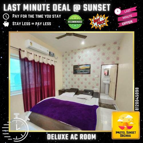 Bed, Last Minute Deal @ Hotel Sunset in Orchha