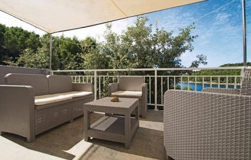 Erkély/terasz, Robinson house in Vela Luka with sea view, terrace, air conditioning, WiFi 3439-1 in Vela Luka