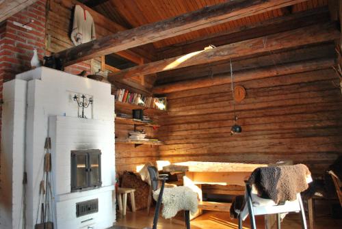 Sauna, Northern lights home opposite the mountains in Raattama