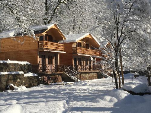 Cottages in mountains