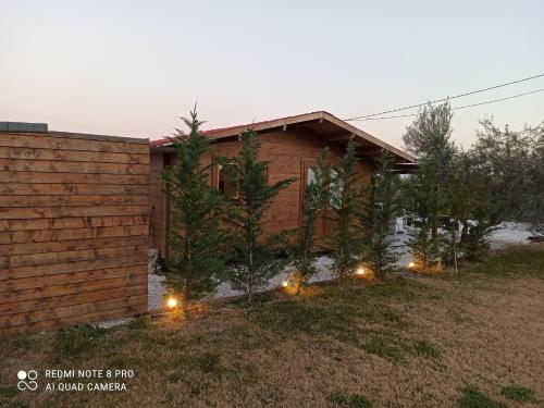 luxury wooden house gîte à louer Pálioura