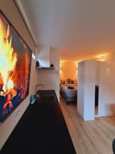 Studio Baarn with patio, airco, pantry, bedroom, bathroom, privacy - Amsterdam, Utrecht in Baarn