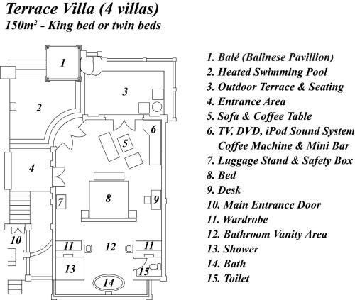 Terrace Pool Valley View Villa with Spa Voucher and Cocktail