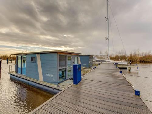 Modern Houseboat in Marina of Volendam