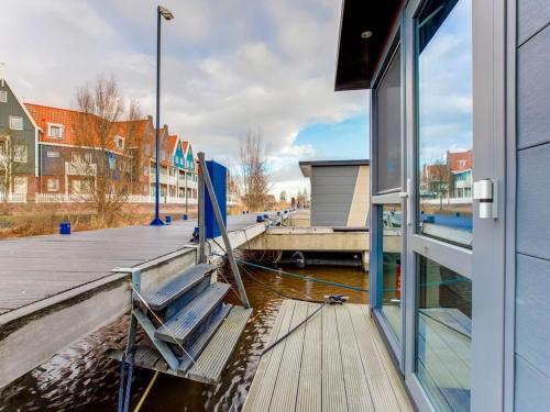 Modern Houseboat in Marina of Volendam