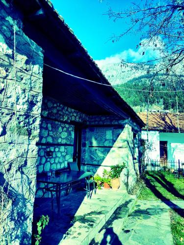 παραδοσιακο πετρινο εξοχικο με εσωτερικο τζακι gîte à louer Stenón