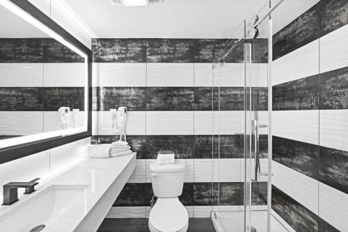 Bathroom, Casa Azul Hotel Blu-UBS Arena in Queens