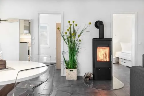 Salzhaff StrandHäuser mit Kamin und Terrasse OFC 17 in Pepelow, Deutschland