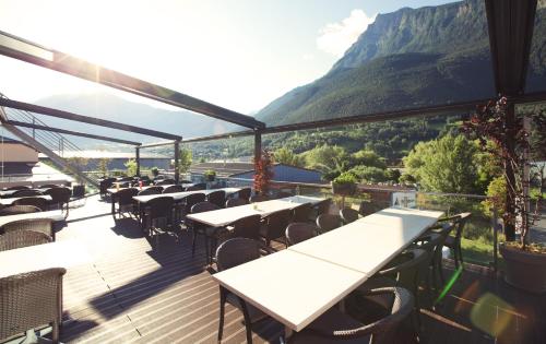 Erkély/terasz, Hotel Olympica in Brig