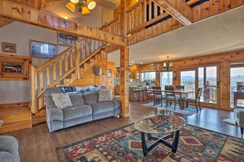 Rustic Piney Creek Cabin Wraparound Porch and Views in Piney Creek, USA