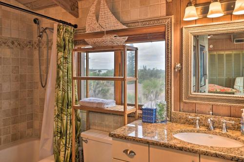 Bathroom, Chic Home Ocean Views, Hot Tub and Game Room! in Flagler Beach (FL)