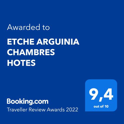 ETCHE ARGUINIA CHAMBRES HOTES