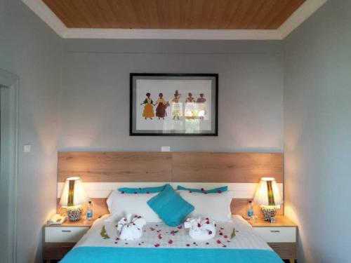 1 double bed