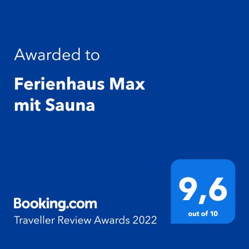 Ferienhaus Max mit Sauna