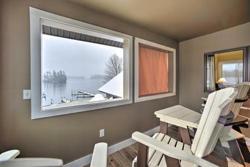 Lakefront Retreat with Balcony, Fireplace, Views!