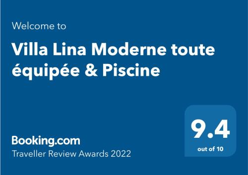 Villa Lina Moderne toute équipée & Piscine