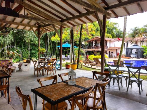 레스토랑, Hotel Villa Juana in 라 에스페란사