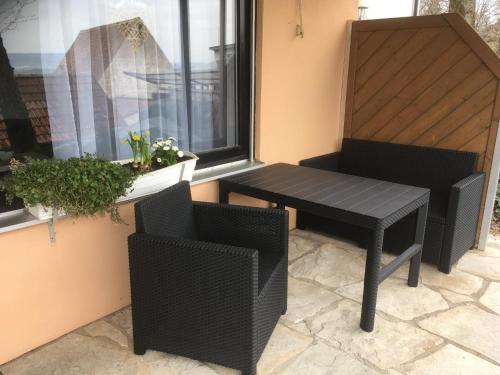 Erkély/terasz, Ferienwohnung Bergkristall in Forchheim