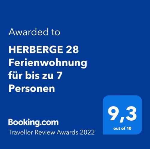 HERBERGE 28 Ferienwohnung für bis zu 6 Personen