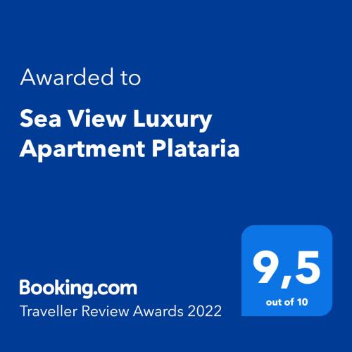Sea View Luxury Apartment Plataria