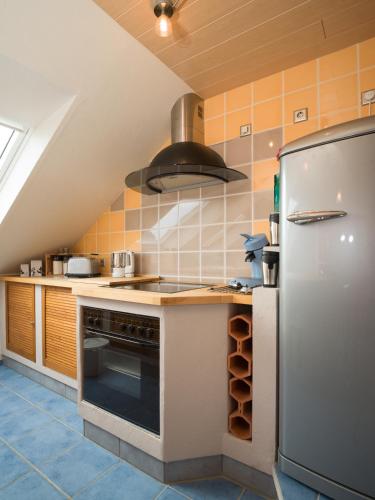 廚房, Ferienwohnung Maxima in 威斯克辛