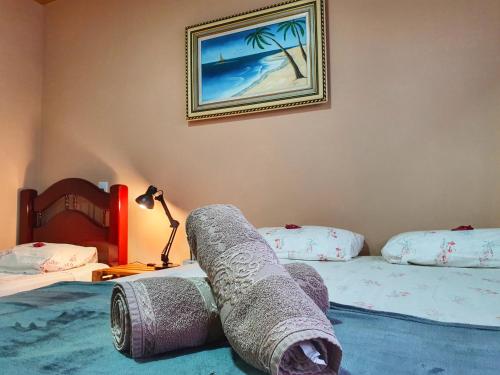 1 double bed, 1 twin bed