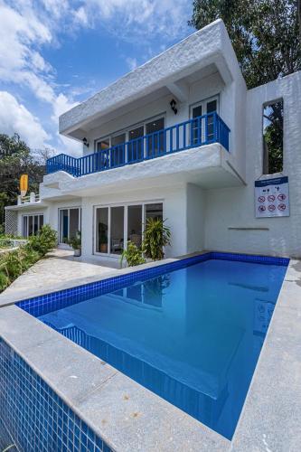 SaffronStays Kairos Athena, Karjat - Greek style pool villa near Camp Max