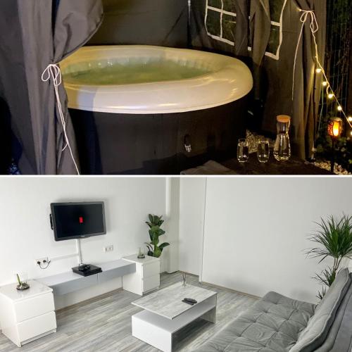 Wohnen direkt an der Rheinpromenade mit Whirlpool und Sauna in Voerde
