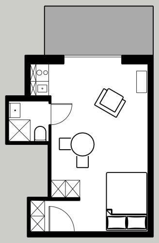 Furnished studio with garden Seefeld I Tiefenbrunnen