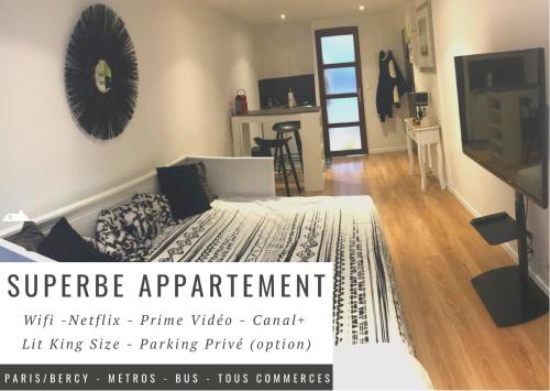 Superbe appartement Paris/Bercy (12e) wifi&Netflix - Location saisonnière - Paris