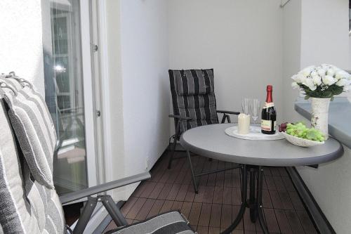 Balkon/terasa, Apartment in Lissendorf with a paid private sauna in Lissendorf