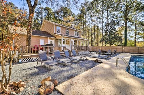 Lakefront Macon Home with Pool, Dock and Fire Pit!