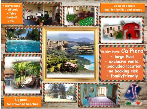 Ferienhaus mit Pool bis 20 Personen Casa vacanze con piscina fino a 20 persone in Macerata Feltria
