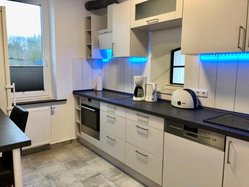 Kitchen, Erdgeschoss-Appartement mit Seeblick in Ahrensbök