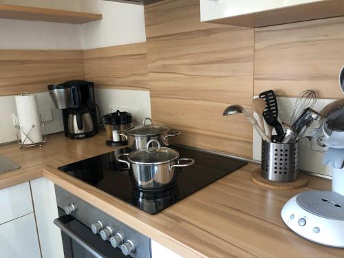 Konyha, Tarrazza Ferienwohnungen Erpeldinger in Ellenz-Poltersdorf